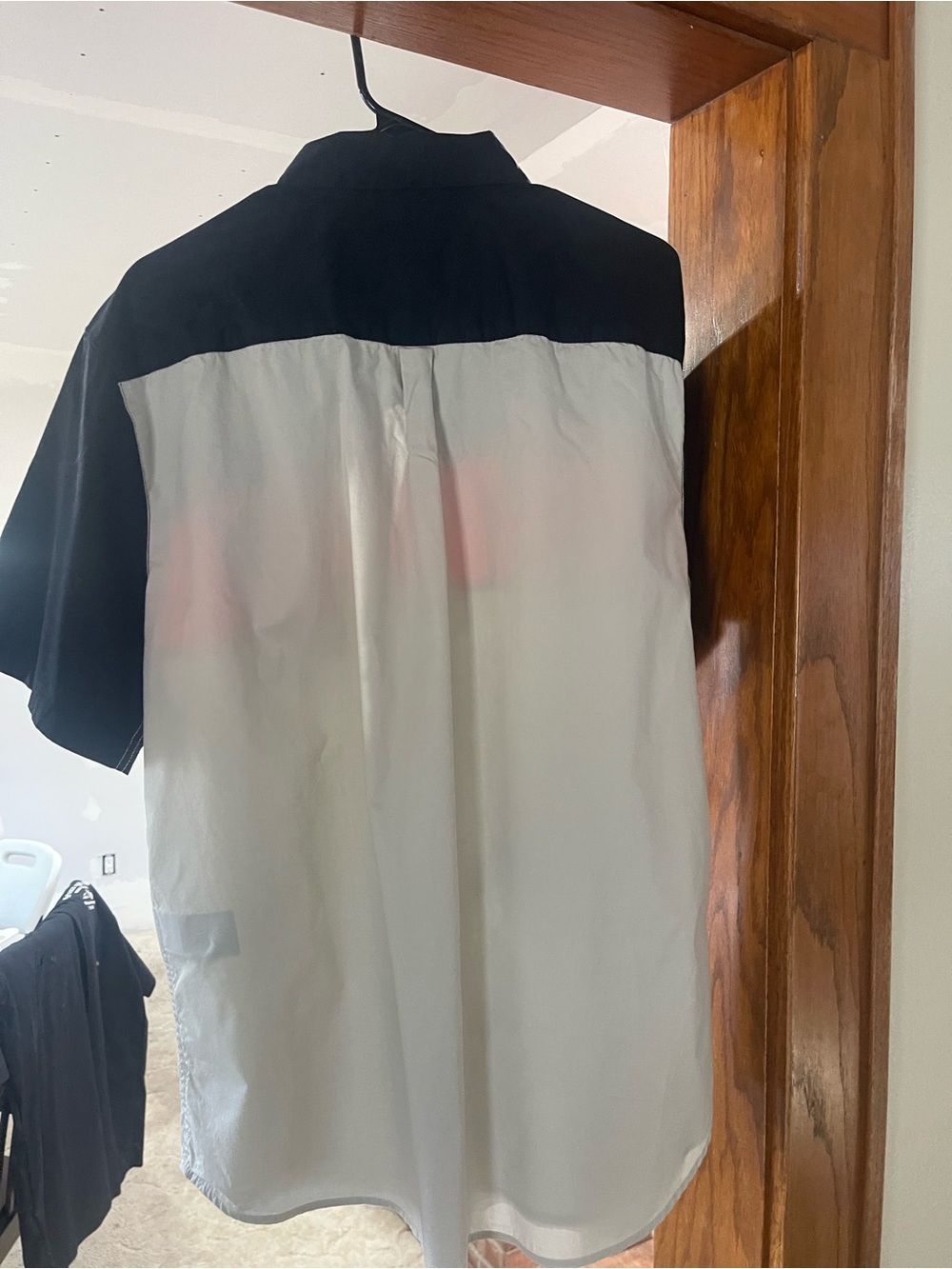 Harley-Davidson Black and White Short-Sleeve Button-Up Shirt